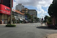 Bến Ninh Kiều, đường Hai bà Trưng, quận Ninh Kiều, TP. Cần Thơ ngày đầu giãn cách xã hội