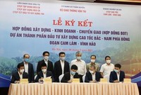 Lễ ký hợp đồng Dự án PPP cao tốc Cam Lâm - Vĩnh Hảo.