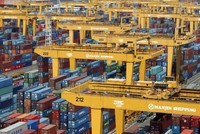 Xuất khẩu của Hàn Quốc được dự đoán sẽ duy trì đà tăng trưởng trong thời gian tới. Ảnh: Reuters/TTXVN