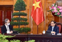 Thủ tướng Phạm Minh Chính tiếp Đại sứ Nhật Bản Yamada Takio (Ảnh: Nhật Bắc)
