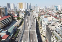 Đường vành đai 2 trên cao tại Hà Nội với nhà đầu tư là Tập đoàn Vingroup. Ảnh: Dũng Minh 