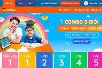 Giao diện nền tảng Vuihoc.