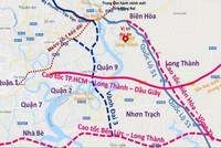 Bản đồ hạ tầng giao thông khu vực Đông Nam Bộ.