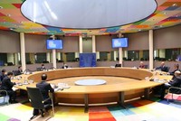 Chủ tịch Quốc hội Vương Đình Huệ hội kiến với Chủ tịch Hội đồng châu Âu Charles Michel (Ảnh - TTXVN) 