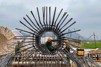 Thi công cao tốc Bắc - Nam phía Đông đoạn qua Thanh Hóa (ảnh: Phan Trang/VGP).