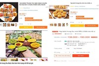 Bánh trung thu được chào bán trên mạng với đủ loại giá