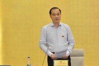 Chủ nhiệm Ủy ban Kinh tế Vũ Hồng Thanh điều hành phiên họp.