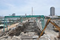 Dịch bệnh kéo dài khiến nhiều dự án trên địa bàn TP.Đà Nẵng gặp khó khăn trong thi công.