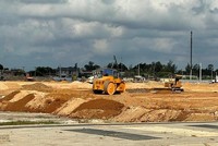 Dự án khu du lịch – dịch vụ Gio Hải, Gio Linh thuộc Tập đoàn T&T Group đang được thi công giai đoạn san lấp.