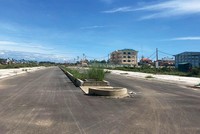 Khu dịch vụ đô thị Thiên Phúc đã thi công hạ tầng, nhưng chủ đầu tư vẫn trả lại tỉnh Quảng Ngãi Ảnh: M.H