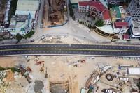 Dự án cụm nút giao thông phía tây cầu Trần Thị Lý đang tăng tốc hoàn thành cuối năm 2021