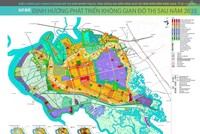 Sơ đồ quy hoạch Khu đô thị mới Nhơn Trạch tỷ lệ 1/10.000.