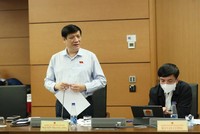 Bộ trưởng Bộ Y tế Nguyễn Thanh Long phát biểu tại tổ (Ảnh: Duy Linh) .