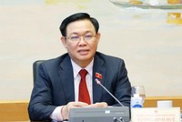 Chủ tịch Quốc hội Vương Đình Huệ phát biểu tại tổ.