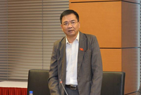 Đại biểu Nguyễn Minh Đức (TPHCM) phát biểu tại tổ .