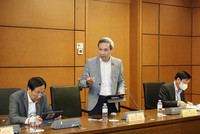 Đại biểu Phan Đức Hiếu, Ủy viên Thường trực Ủy ban Kinh tế của Quốc hội thảo luận về Kế hoạch Cơ cấu lại nền kinh tế giai đoạn 2021 - 2025. Ảnh: Duy Linh