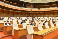 Một phiên họp trực tuyến tại kỳ họp thứ hai, Quốc hội khoá XV.