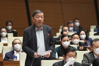 Bộ trưởng Bộ Công an Tô Lâm tham gia trả lời chất vấn.