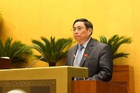 Thủ tướng Chính phủ Phạm Minh Chính trong một phiên họp của Quốc hội khoá XV.