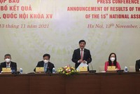 Tổng thư ký Quốc hội Bùi Văn Cường chủ trì họp báo.