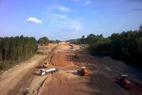 Thi công cao tốc Bắc - Nam phía Đông đoạn qua Phan Thiết.