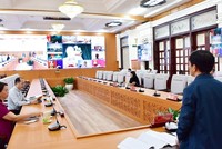 Chủ tịch UBND tỉnh Thừa Thiên Huế Nguyễn Văn Phương phát biểu chỉ đạo tại điểm cầu UBND tỉnh.