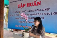 Bà Nguyễn Lâm Thanh Thủy - Phó Giám đốc Sở Thông tin và Truyền thông Đồng Tháp tại buổi Tập huấn về Kỹ năng phát triển du lịch Đồng Tháp 