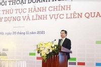 Ông Nguyễn Thanh Nghị, Bộ trưởng Bộ Xây dựng phát biểu tại Hội nghị.