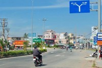 Một đoạn Quốc lộ 22 qua Gò Dầu - Tây Ninh.