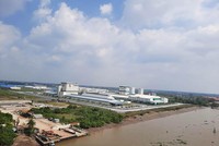 KCN Bình Minh, tỉnh Vĩnh Long nhìn từ sông Hậu