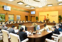 Phiên họp sáng 8/12 của Uỷ ban Thường vụ Quốc hội (Ảnh: Quochoi.vn).