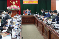 Hội nghị Ban Thường vụ Tỉnh ủy Hải Dương ngày 21/12