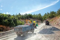 Dự án Khu đô thị sinh thái Đại Ninh triển khai hạ tầng giao thông trong thời gian qua. Ảnh: Đ.K