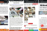 Trên mạng điện tử ngập tràn hình ảnh quảng cáo dịch vụ đổi tiền mới, tiền lẻ (Ảnh: Dũng Minh)