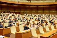 Một phiên họp toàn thể của Quốc hội khoá XV.