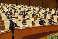 Toàn cảnh phiên khai mạc kỳ họp bất thường tại điểm cầu Diên Hồng.