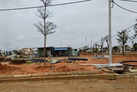 Dự án Khu phố chợ Chiên Đàn, huyện Phú Ninh, tỉnh Quảng Nam đang thi công hạ tầng, san nền.