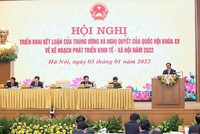 Chính phủ thống nhất Chủ đề điều hành của năm 2022 là “Đoàn kết kỷ cương chủ động thích ứng an toàn hiệu quả phục hồi phát triển” (Ảnh: Nhật Bắc)