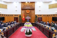 Thủ tướng chủ trì cuộc họp Ban Chỉ đạo quốc gia triển khai thực hiện cam kết của Việt Nam tại Hội nghị COP26 (Ảnh: Nhật Bắc)