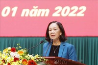 Đồng chí Trương Thị Mai, Ủy viên Bộ Chính trị, Bí thư Trung ương Đảng, Trưởng Ban Tổ chức Trung ương. Ảnh: Phương Hoa/TTXVN 