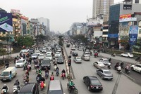 Giao thông thông thoáng tại đường Trường Chinh - Hà Nội trong ngày 28 Tết Nhâm Dần.