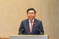 Chủ tịch Quốc hội Vương Đình Huệ phát biểu kết thúc phiên chất vấn.