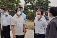 Bộ trưởng Nguyễn Kim Sơn kiểm tra thực tế Dự án Làng đại học Đà Nẵng.