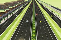 Phối cảnh một đoạn Dự án đường vành đai 4 - vùng Thủ đô Hà Nội