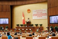 Phiên thảo luận dự án Luật Thi đua, khen thưởng (sửa đổi) chiều 28/3.