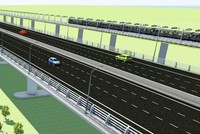 Phối cảnh một đoạn đường vành đai 4 vùng Thủ đô - Hà Nội.