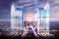 Phối cảnh tháp đôi 29 tầng tại dự án Khu đô thị Tây Nam Bắc Giang