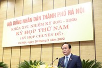 Chủ tịch HĐND Thành phố Nguyễn Ngọc Tuấn phát biểu khai mạc kỳ họp.