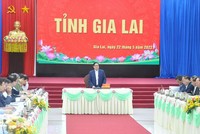Thủ tướng Chính phủ Phạm Minh Chính làm việc lãnh đạo với tỉnh Gia Lai trong sáng ngày 22/5.