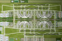 Bố trí mặt bằng nhà ga hành khách, nhà ga hàng hóa và các công trình phụ trợ tại sân bay Long Thành.